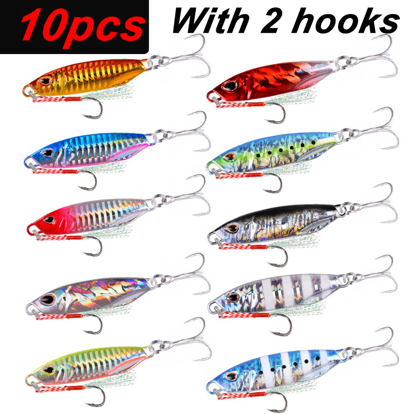 10Pcs Long Cast Metal Bait Spi - Fishing Equipment For Trout 评论和价格