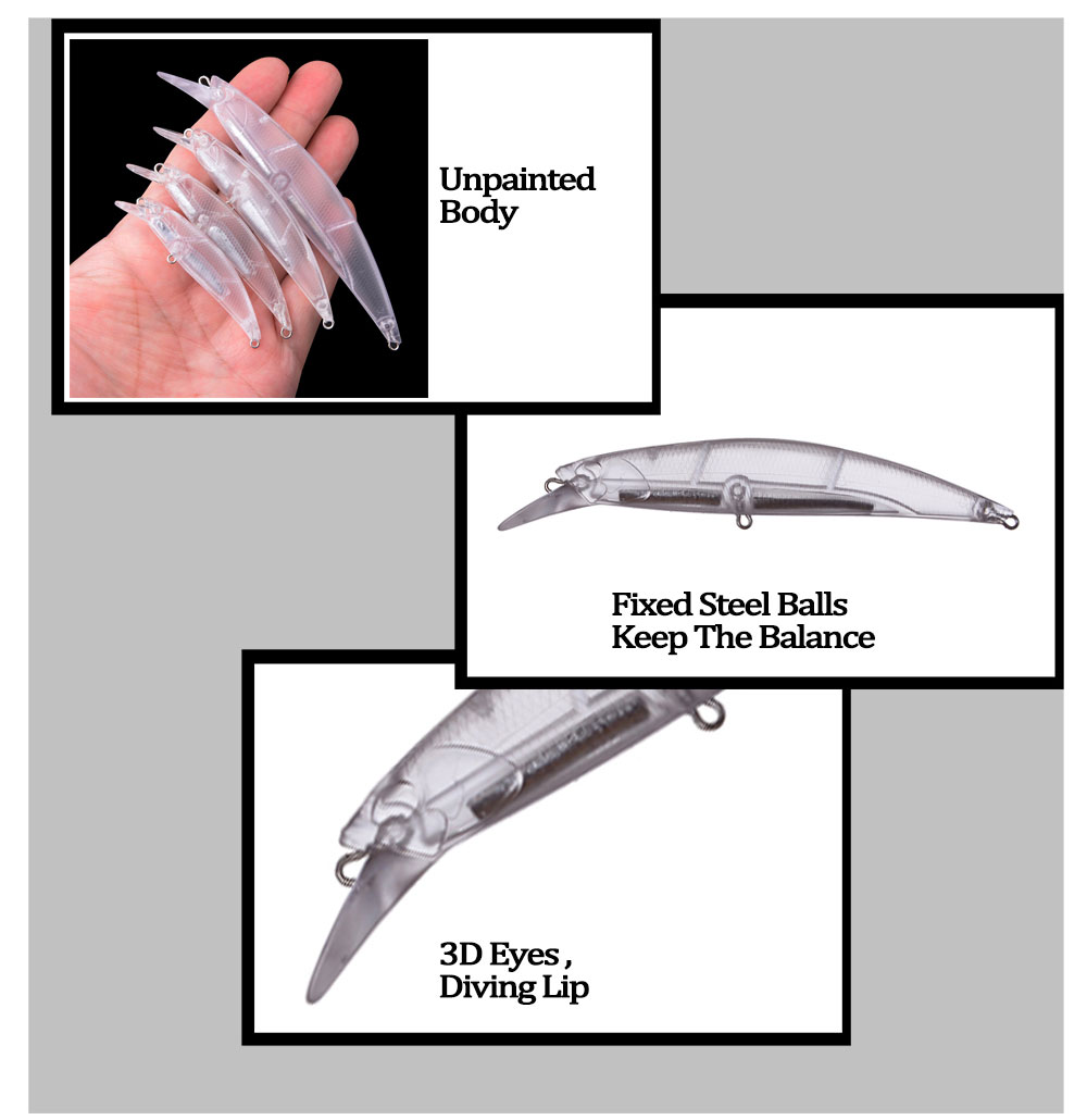Chan’sHuang 20PCS Unpainted Bl - Fishing Equipment Set 评论和价格