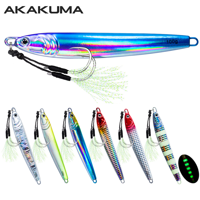7Pcs 40g 60g 80g 100g Luminous - Fishing Equipment Set 评论和价格