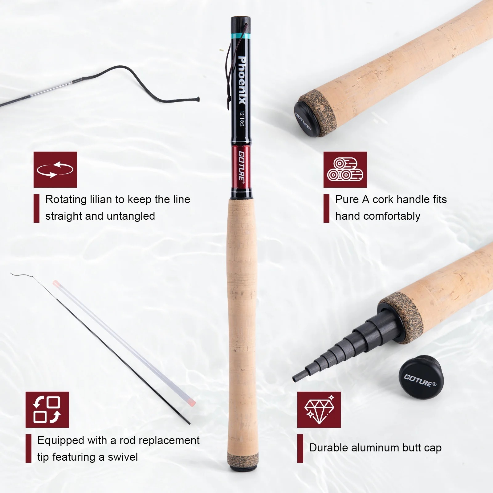 Goture 12FT 3.6M Tenkara Fly F - Fly Fishing Set 评论和价格
