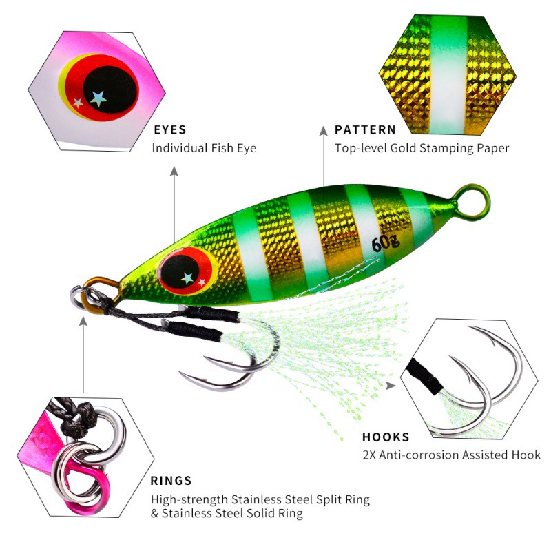 Metal Slow Jig Lure Hard Artif - Fishing Equipment For Trout 评论和价格