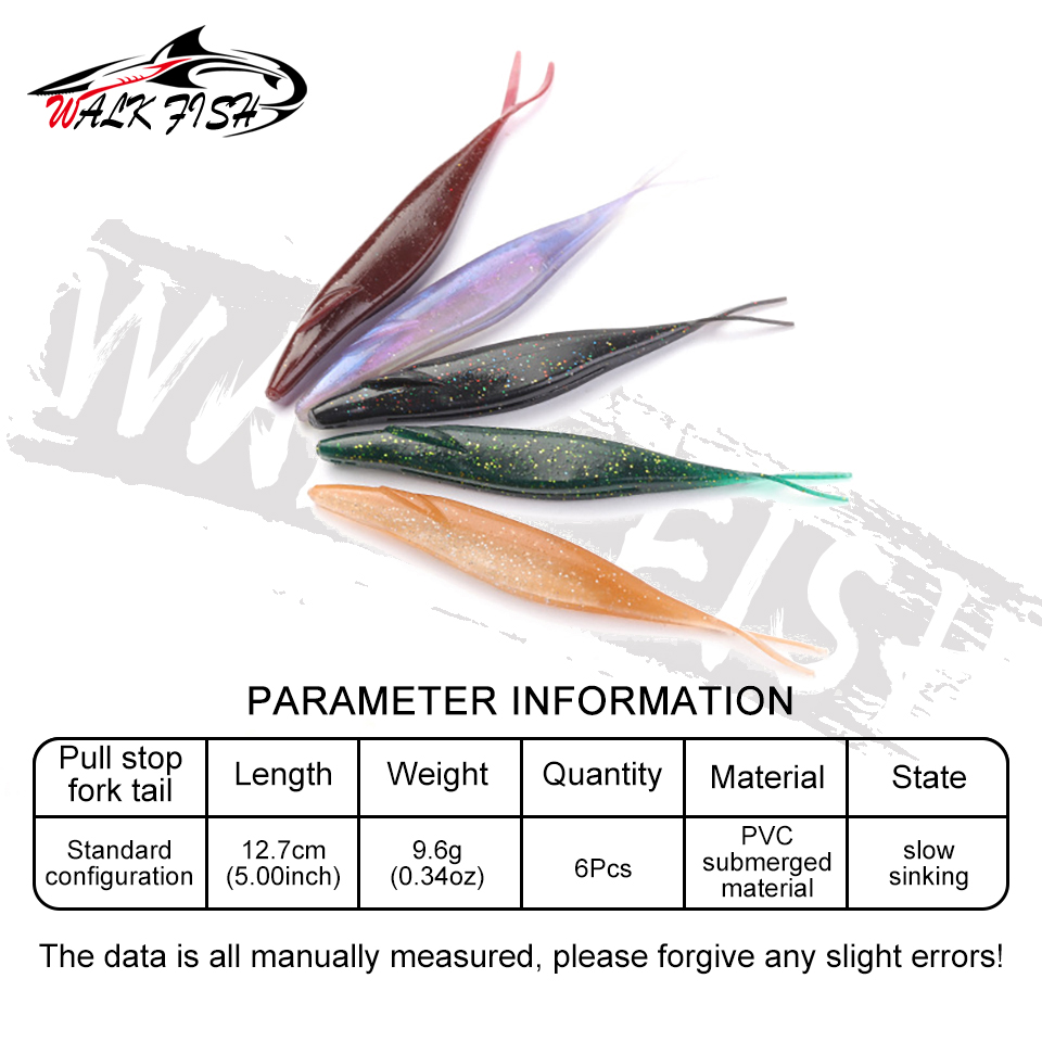 WALK FISH 6Pcs/Lot 12.7cm 8g/9 - Fishing Equipment For Trout 评论和价格