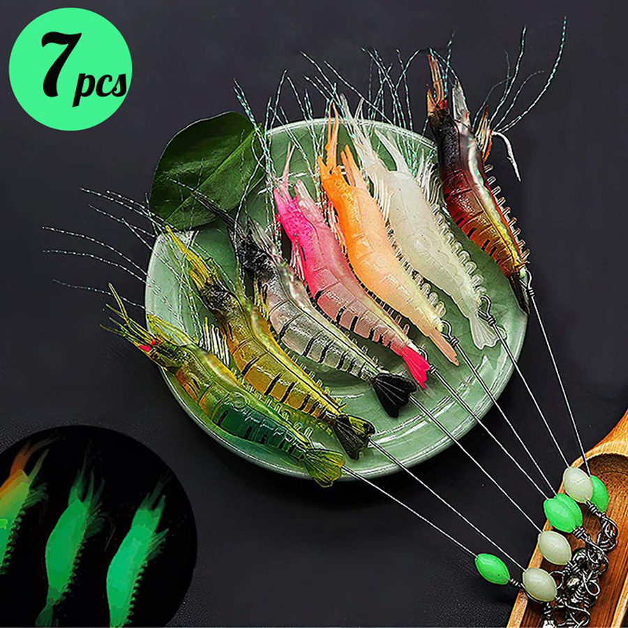3pcs/7pcs Shrimp Lures Fishing - Fishing Equipment Clearance 评论和价格