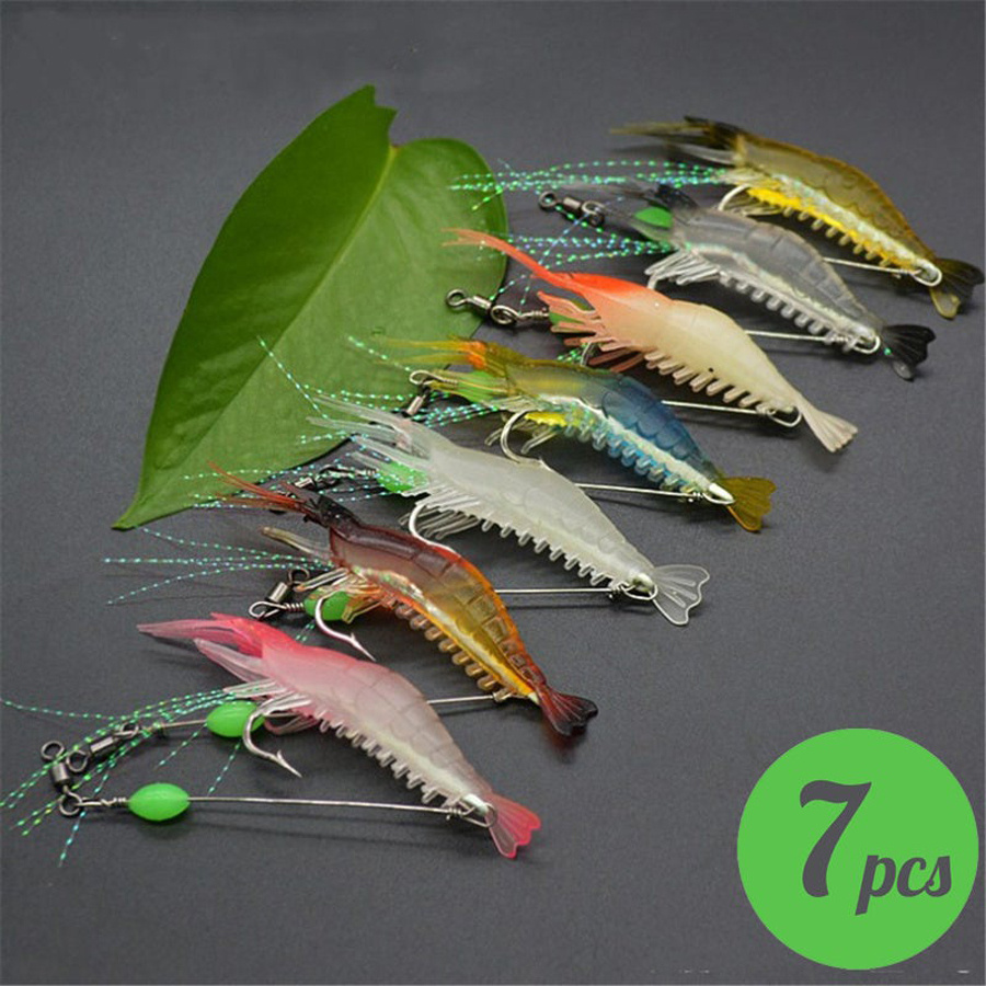 3pcs/7pcs Shrimp Lures Fishing - Fishing Equipment Clearance 评论和价格