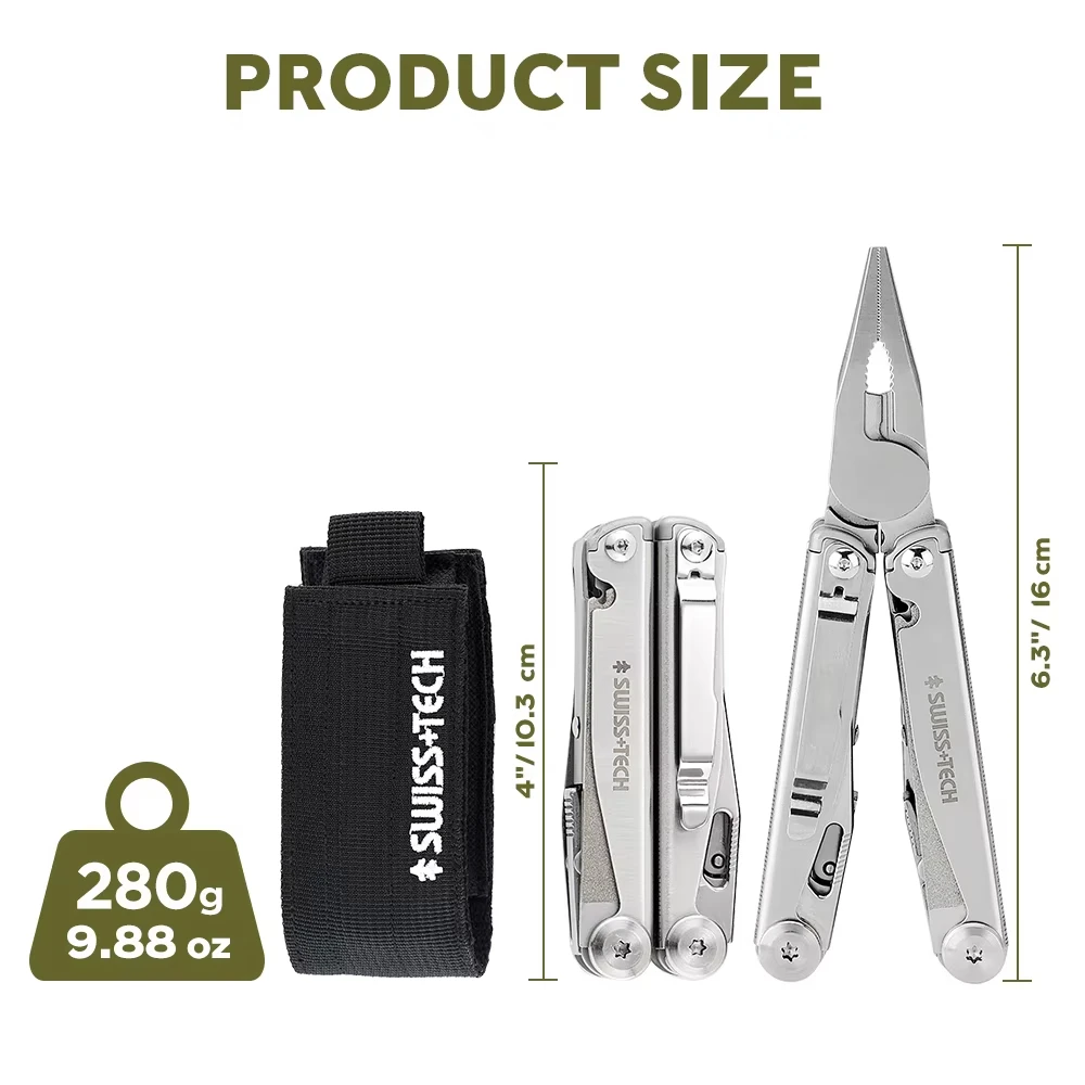 SWISS TECH 18 in 1 Multitool P - Fishing Equipment Set 评论和价格