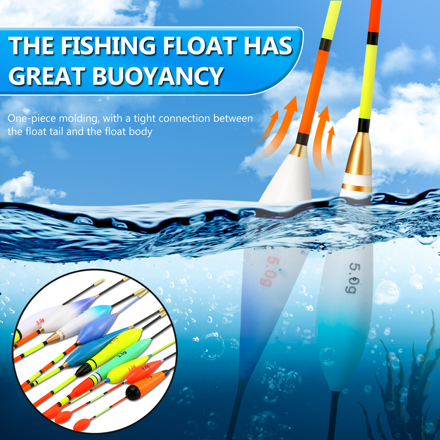 EVA Fishing Float Set 10pc 1.5 - Fishing Equipment Set 评论和价格